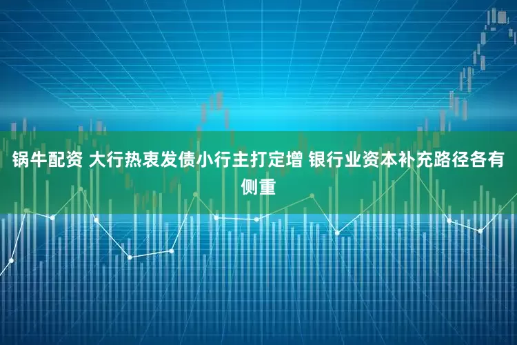 锅牛配资 大行热衷发债小行主打定增 银行业资本补充路径各有侧重